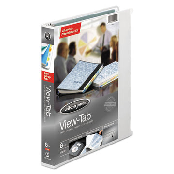 Wilson Jones® View-tab Presentation Round Ring View Binder With Tabs, 3 Rings, 1" Capacity, 11 X 8.5, White freeshipping - TVN Wholesale